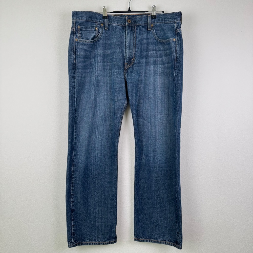 Levi's 569 Loose Straight Jeans Mens 36x32 Blue Excellent Casual Workwear Denim